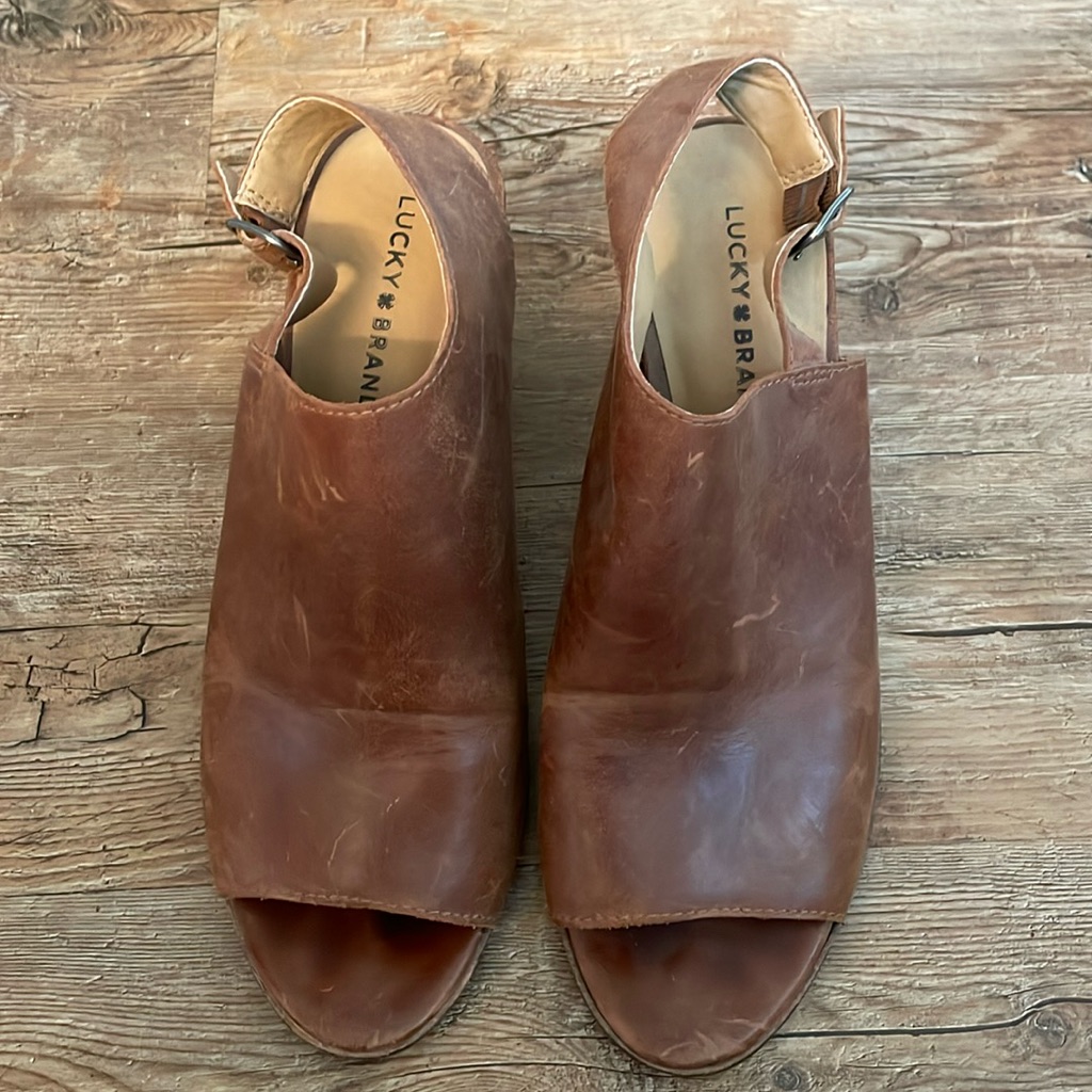 Lucky Brand Leather Mules